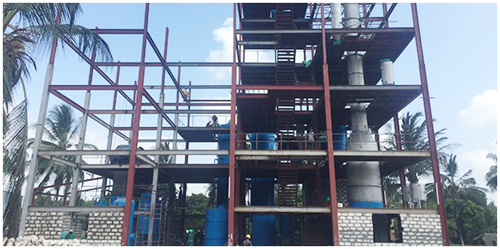 Maquina para cocinar aceite en Kenia